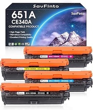 SavFinto 651A Toner Cartridge Replacement for HP 651A CE340A CE341A CE342A CE343A Toner Cartridge fo