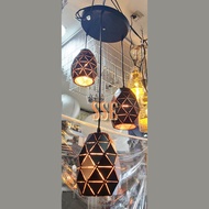 MINIMALIST BLACK 3 IN 1 GEOMETRIC CHANGER LAMP FOR LIVING ROOM, DINING ROOM, FAMILY ROOM