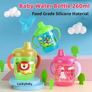 Baby Drinking Sippy Cup 260ML Spill-Proof Bottle with 6 Month Characters Children's Drinking Bottle 