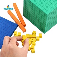 GPHA> Ten Blosplete Set Kids Math Plaything Math Blos Plastic Base Ten Set Cube Kids Math Plaything 