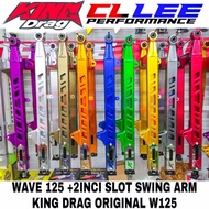 WAVE 125 +2INCI SLOT SWING ARM ALLOY KING DRAG 100% ORIGINAL W125 SRL115 fi WAVE125 KD