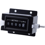 Tyenaza Meter Counter, 5 Digit Meter Counter 00000-99999 Range Resettable High Accuracy 5 Digit Mech