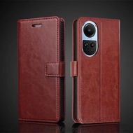 For OPPO Reno10 / Reno 10 Pro 6.7" Global Card Holder Cover Case Pu Leather Flip Cover Retro Wallet Phone Case