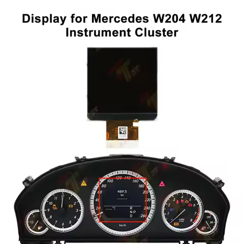 Monochrome Dash Speedometer LCD Display Screen for Mercedes Benz W204 W212 Instrument Cluster Pixel 