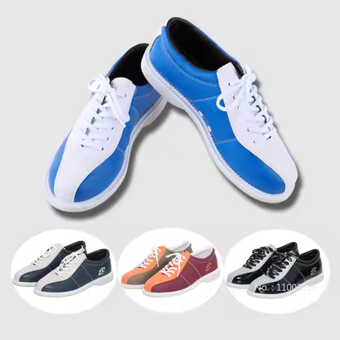 Bowling Supplies Men Women Bowling Shoes Soft Fiber Sports Sneakers Unisex Breathable Sports Shoes B