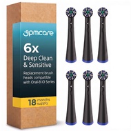 (Box of 6) 9pmcare iO replacement electric toothbrush heads compatible with Oral-B iO Series