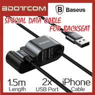 Baseus 1.5m Dual USB Port + iPhone Cable Backseat Special Data Cable Set
