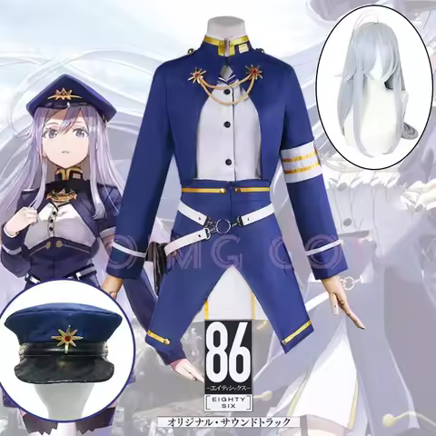 Vladilena Milize Cosplay Costume Carnival Uniform Wig Anime Halloween Role playing holiday gathering