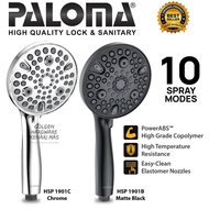 PALOMA HSP 1901 1901C 1901B Series Hand Shower Bathroom Handheld Shower 10 Spray Modes Chrome Matte 