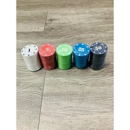 [Ho Chi Minh Express] Set of 40 Poker Chips / Poker Chips No. 1 5 10 20 25 50 100 made of high quali