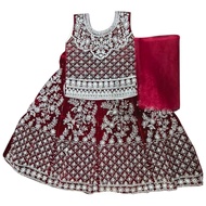(Ready stock) Kids Lehenga 💥🥵 Kids Girls Velvet Lehenga Choli Set with Dupatta | Indian Traditional 