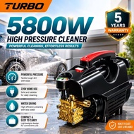⚡TURBO 5800W⚡ Mesin Basuh Kereta High Pressure Water Jet Portable Car Washer 220V Jet Cleaner