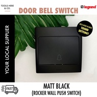 Mallia by Legrand Rocker Wall Push Switch (Matt Black) For HDB BTO EC Condo Wired Door Bell 282040