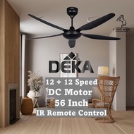 DEKA Ceiling Fan 5 BLADES 24 SPEEDS 【DC MOTOR】K6 DC Matt Black /  F5DCL PRO Kipas Siling Kipas