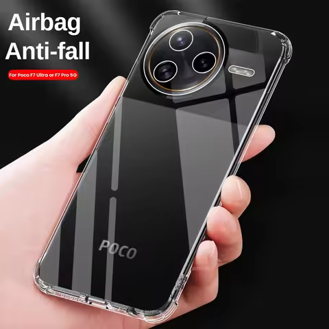 F7Ultra Case Anti-Yellower Transparent Soft Cover For Poco F7 Ultra Poko Little F 7 Pro F7Pro 5G Cle