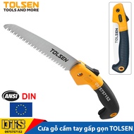 Cưa cầm tay cưa gỗ gấp gọn TOLSEN 180mm thép SK5 xử lý nhiệt cưa gỗ cán xếp dụng cụ làm vườn chuyên