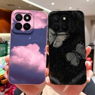 Casing For Huawei Honor X8C X7C X6C Sky Cloud Butterfly Square Shockproof Shell Non-slip Durable Cas