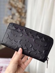 全新USA✅Full set hkluxehk 🎁Coach 銀包 男款長銀包 卡包 wallet card holder 送禮 gift 全套包裝 拉鏈銀包 多卡位銀包