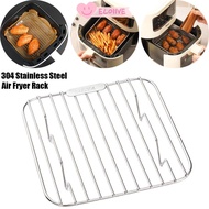 ELO11VE Air Fryer Rack, Thicken 304 Stainless Steel Cooking Rack, Durable Round Square With Foot Gri