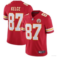 JS Kansas City Chiefs NFL Football Jersey No.87 Kelce Tshirt Top Legend Jersey Loose Sport Tee Unisex  SJ