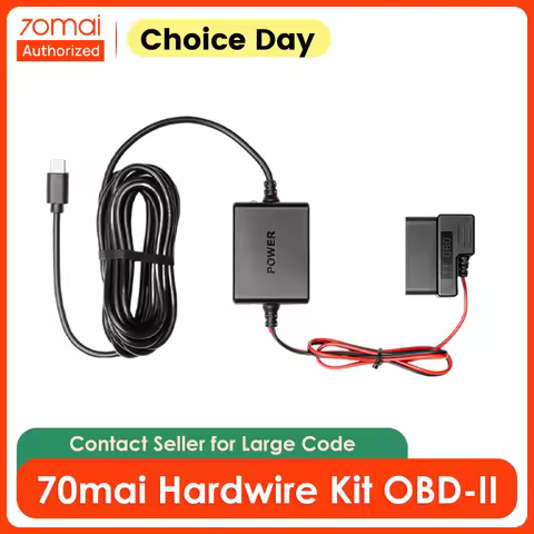 70mai Hardwire Kit OBD II Tpye-C USB-C interface for 70mai 4K Dash Cam A810 / Omni X800 / X200 / Das