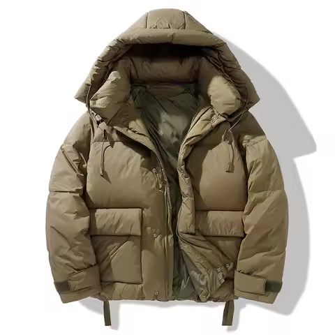 Men's Winter Down Jacket Warm Coat Mountain Hard Waer Waterproof Windbreak Loose The European And Am