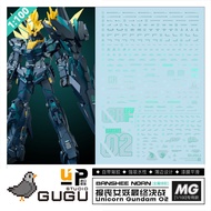 GUGU Custom MG Banshee Norn Final Battle Ver. Water Slide Decals｜Unicorn Gundam 02｜Metal Green Accen