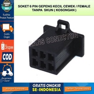 BLACK FEMALE 6 PIN SOCKET BLACK FEMALE 6 PIN CABLE SOCKET SMALL 6 PIN SOCKET MATERIAL HEAT RESISTANT
