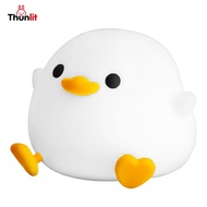 Thunlit Squishy Duck Light USB Rechargeable Cute Silicone Duck Lamp Children Gift Timing Pat Sleep L