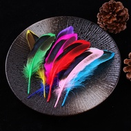 Color Handmade Feather Jewelry Accessories Duck Emerald Feather Teasing Stick Accessories Feather