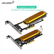 PCI-E 4.0 4X to NVMe Ruler 1U GEN-Z EDSFF Thickness Short SSD E1.S with PM9A3 PM9D3 P5801X Carrier