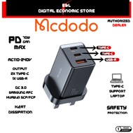 MCDODO CH 155 Fast Charger GaN 70W Quick Charge 4.0 3.0 USB C PD Portable Charger with 2 Type C & 1 