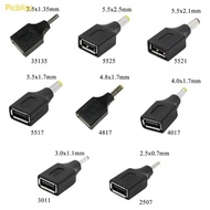 Picbliss USB Female to DC 2 5 3 0 3 5 4 0 4 8 5 5mm Male Charging Convertor Adaptor
