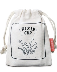 Pixie Menstrual Cup Storage Bag Case - 100% Organic Cotton Reusable Holder for Period Cups, Discs, a