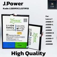 TAB A1000 A1010 A3000 A3300 A5000 S5000 Battery L12T1P33 Battery L12T1P31 JPOWER Double Power Batter