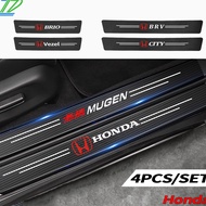 Brf 4pcs Sticker Strip Carbon Fiber Car Door Protector Honda Brio BRV Vezel MUGEN