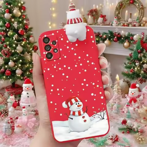 3D Christmas Santa Gift Case For OPPO A5X A5i A5 Pro A54 A74 A95 A15 A35 A76 A96 A78 A58 A5S A7 A12 