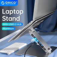 BGF ORICO Foldable Laptop Stand 4 Port USB3.0 Aluminum Notebook Riser Desktop Laptop Cooling Stand For Macbook Dell
