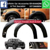 Ford Ranger T8 2018-2020 Fender Arch flare flares 6inch with Fuel Tank
