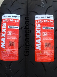 Paket PCX 150 UPSIZE Maxxis Victra 110 70 14 dan 130 70 14 Ban Motor TUBELESS