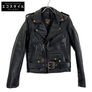 二手 Vanson C2 黑色牛皮雙人自行車靴 34