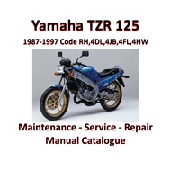 Yamaha Tzr125 / Tzr 125 1987 - 1997 Code RH 4DL 4JB 4FL 4HW Workshop Repair Service Manual +Parts Ca