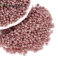 1pound 8/0 Glass Seed Beads Metallic Colours style Round Indian Red 8/0 3mm Hole: 1mm about 10000pcs