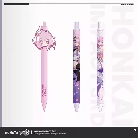 [Genuine]Elysia Stationery Honkai Impact 3 MIHOYO Derivatives Cosplay Elysia Theme Neutralizer Pens 