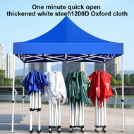 Night Market Canopy White Rod Portable Canopy Tent Full Set Kanopi Penuh Khemah Rangka Besi Pasar Ma