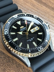 [Watchwagon] Orient RA-AA0005B19B MAKO III KAMASU Sapphire Crystal 200m Water Resistant Black Case Gold Bezel Silicone Strap Automatic Gents Watch Case Width 41.8mm RA-AA0005B