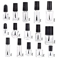 Taiwan 2ml3ml5ML8ml10ml15ml Brush Black Cap White Hair Nail Polish Empty Bottle Glass Manicure Sub-B