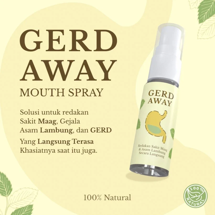 Gerd Away Spray Obat Herbal Lambung Sakit Maag Semprot Di Mulut