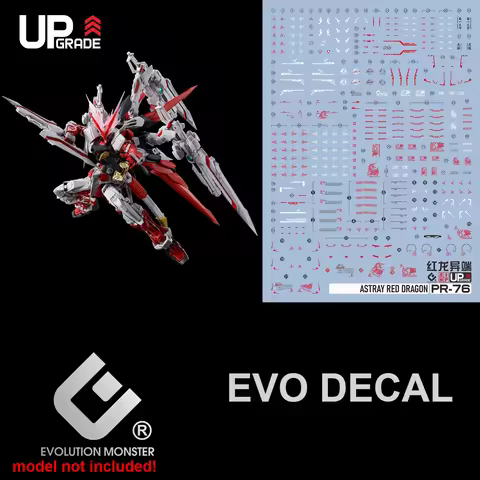 EVO Water Decals PR-76 for RG ASTRAY Red Dragon High Precision Fluorescent Model Water Sticker DIY D