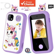 Kids Entertainment Toy Phone 2.4in Touch Display Dual Cameras Built-in Music Player Casual Game Toy 